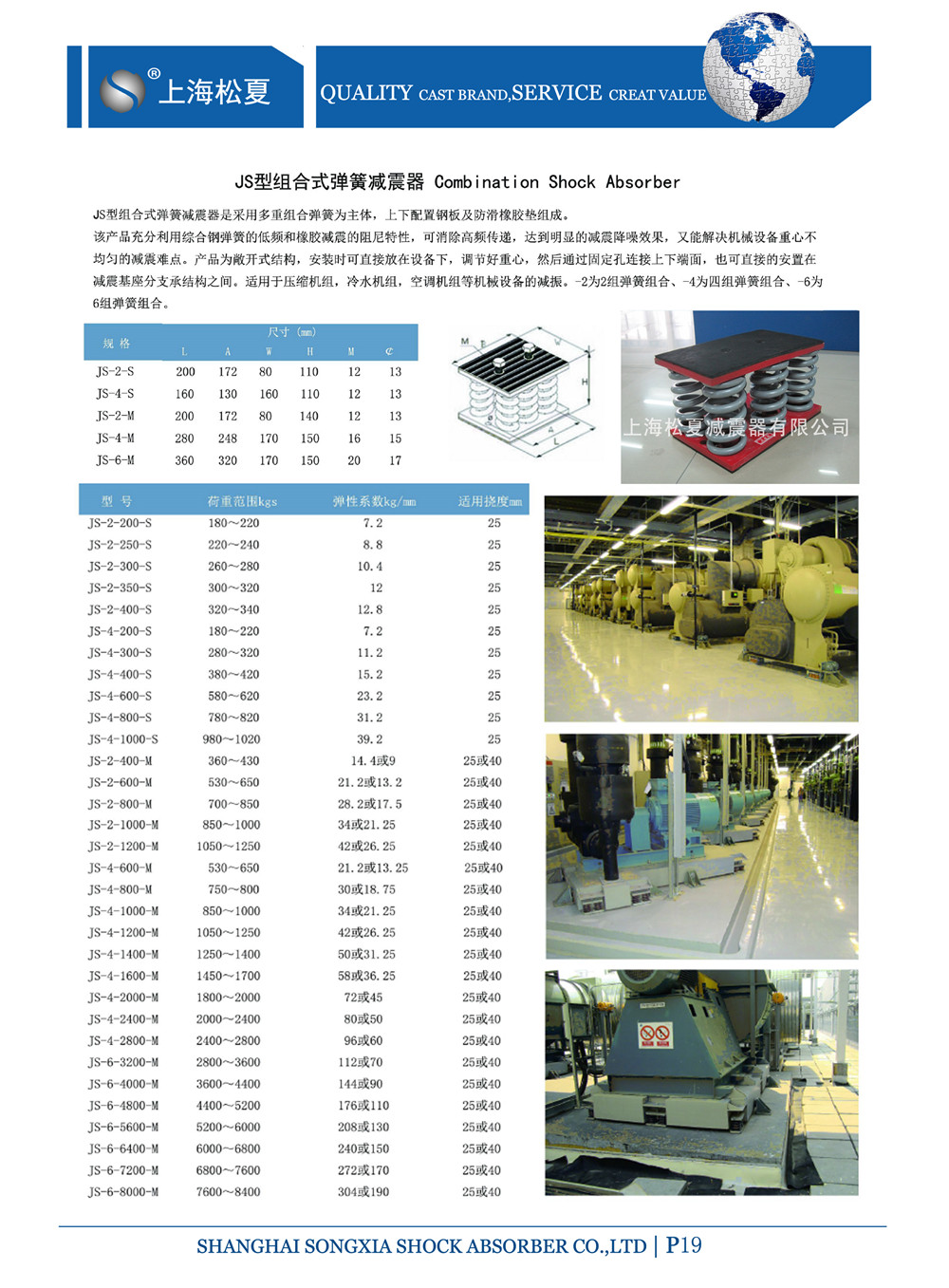 JS型組合式彈簧減震器型號(hào)